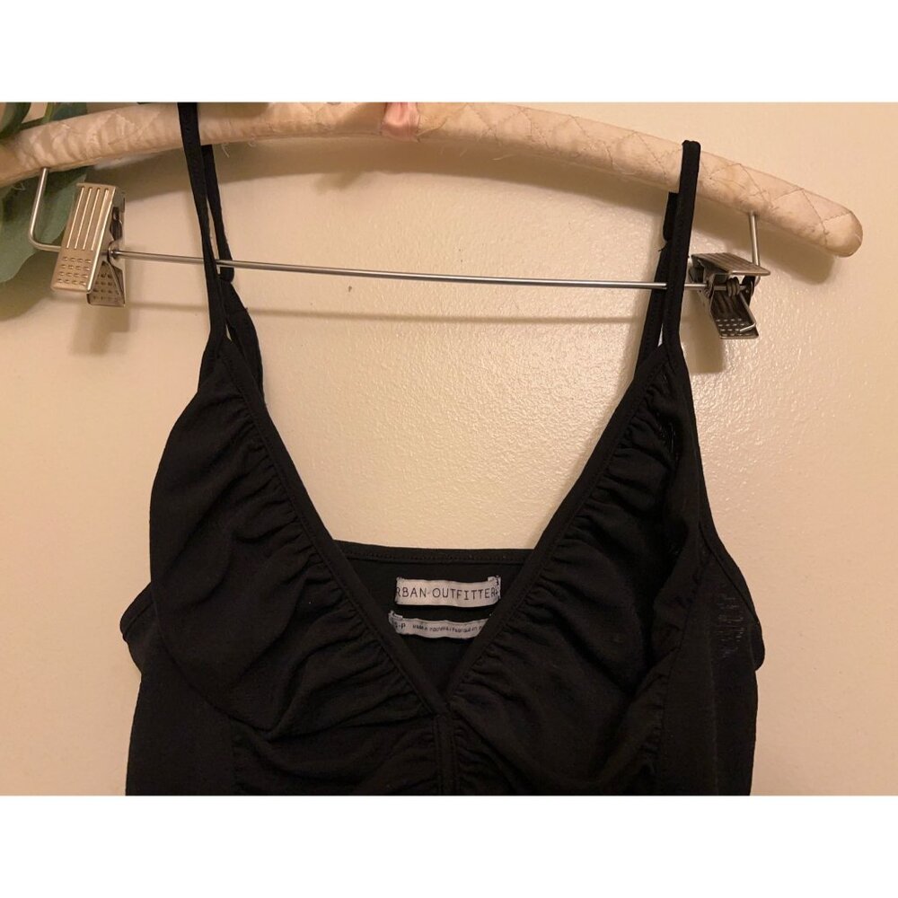 Urban Outfitters/ Women’s Crop Top/ Black/Ruched Crop drawstring/ Small - Picture 6 of 12